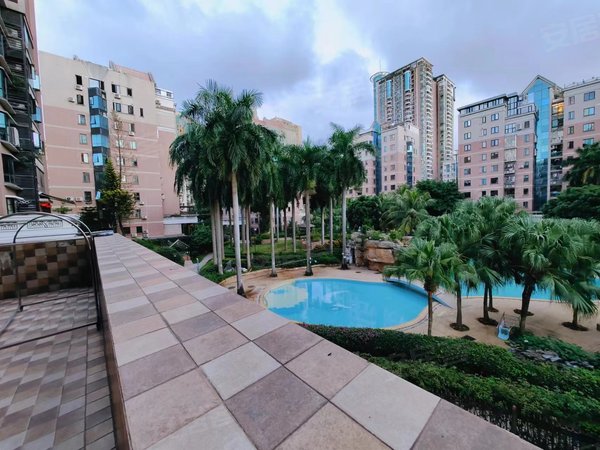 深圳罗湖水库百仕达花园(一期)百怡苑小高层,看小区泳池,带超大阳台