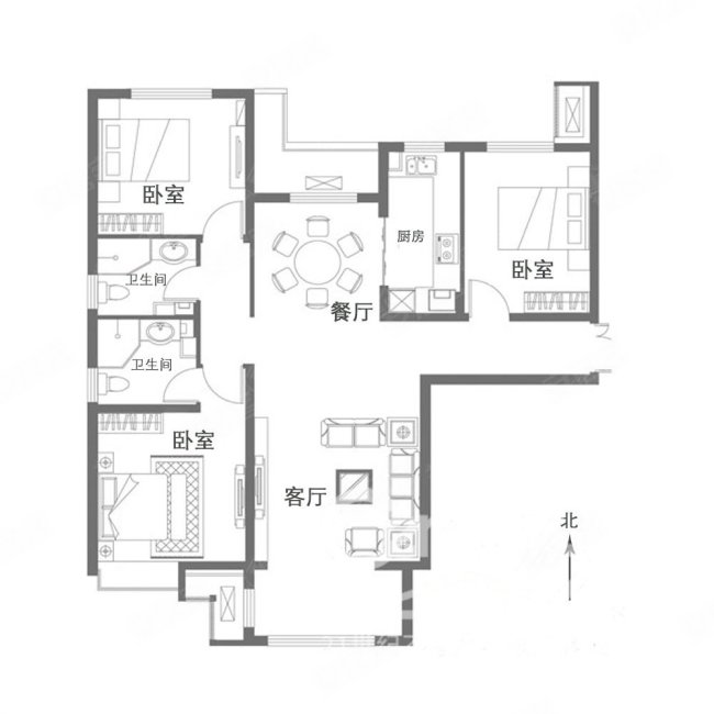 东南智汇城5号院 126平 简单装修 3室2厅 诚意卖房