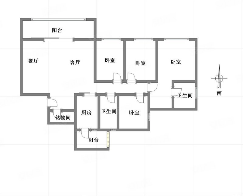 公园大道上峯+4室2厅2卫172㎡南北320万