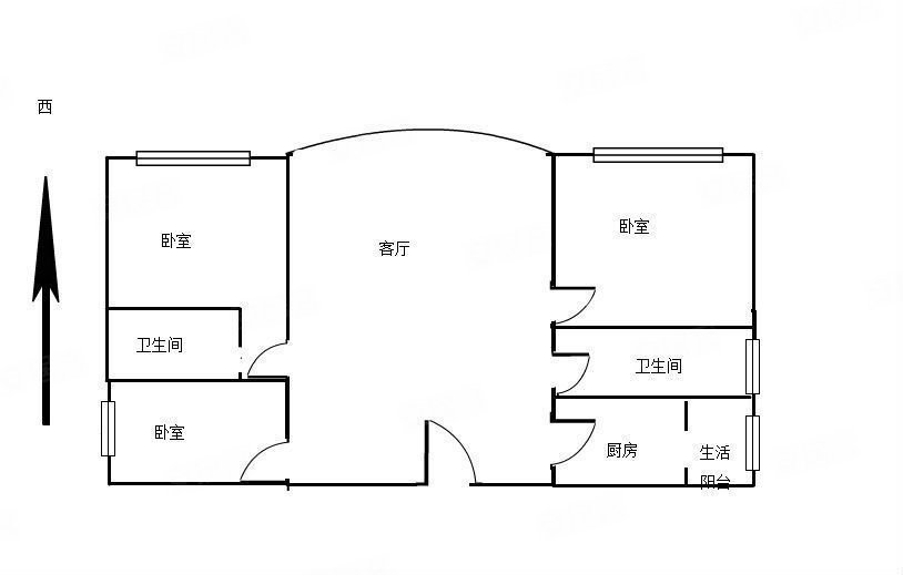 金色维也纳花园3室2厅2卫132㎡东132万