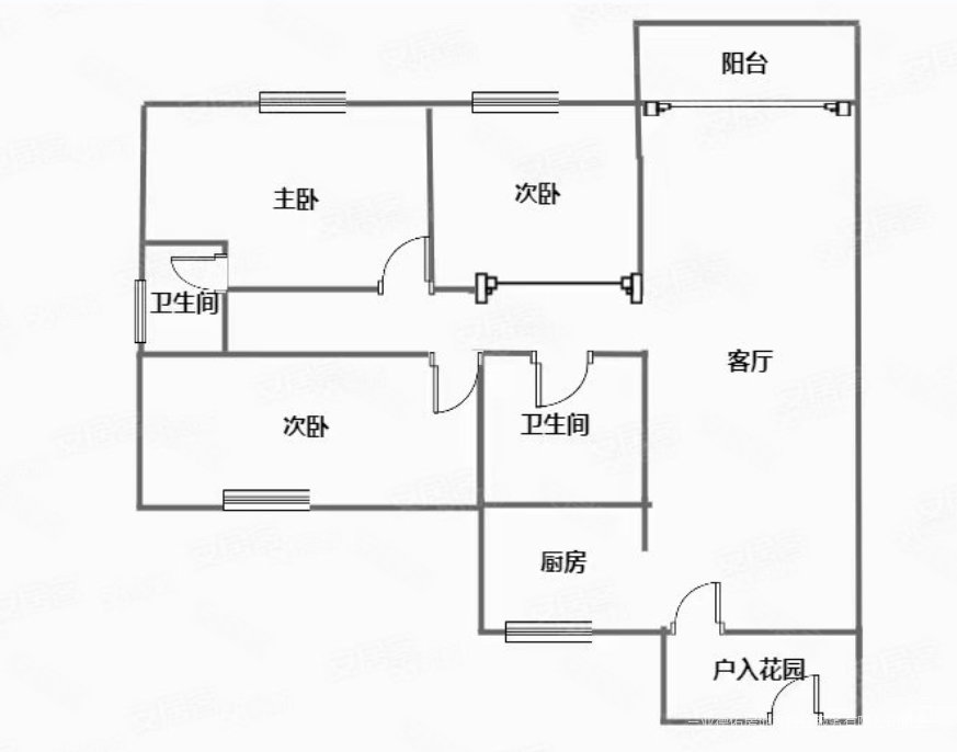 丽冠雅居3室2厅2卫105㎡西南400万