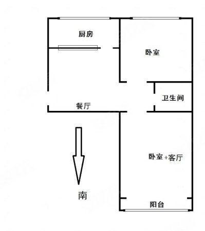 宾阳里小区2室1厅1卫55.73㎡南北99万