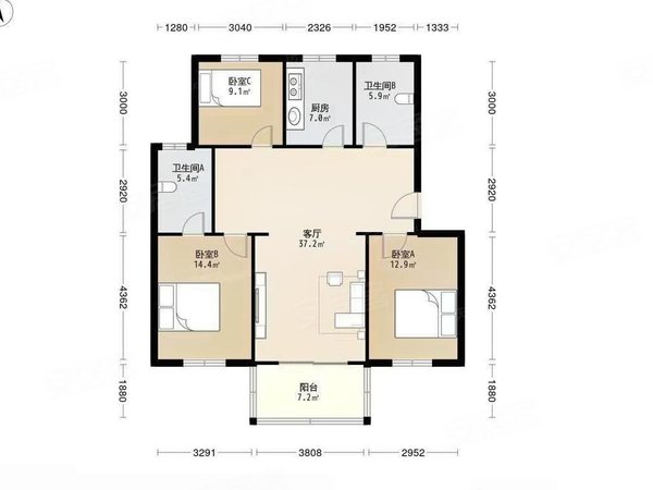 徐州泉山市二院锦江豪庭不收服务費！锦江豪庭（可月付）二院西门 瑞银中心 恒茂 财富出租房源真实图片