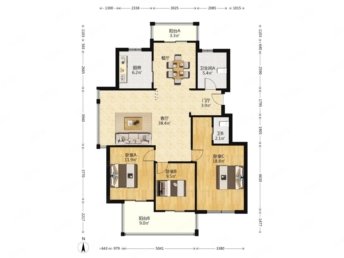 精装修西边套,三房两卫,全明户型诚心出售,华润翠庭二手房,365万,3室2