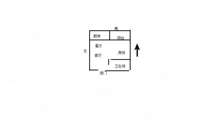 荣安琴湾1室1厅1卫54㎡南129万