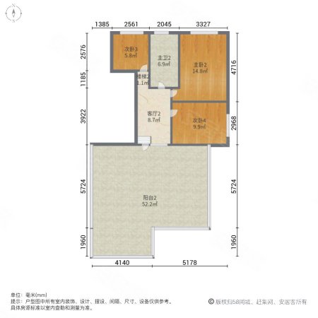 锦龙居小区6室3厅3卫215㎡南199万