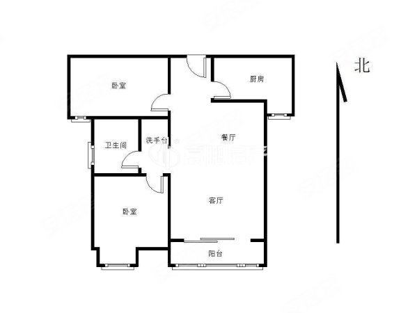 国贸学原(三期)2室2厅1卫72㎡南229万