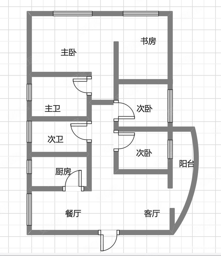 119万出售加州花园3室2厅2卫外阳台