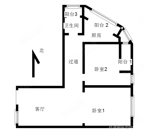 鼎和里2室2厅1卫65.17㎡东北288万