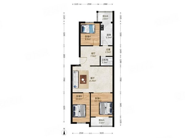 北京海淀魏公村中关村南大街19号院魏公村民族歌舞团宿舍3室2厅,韦伯