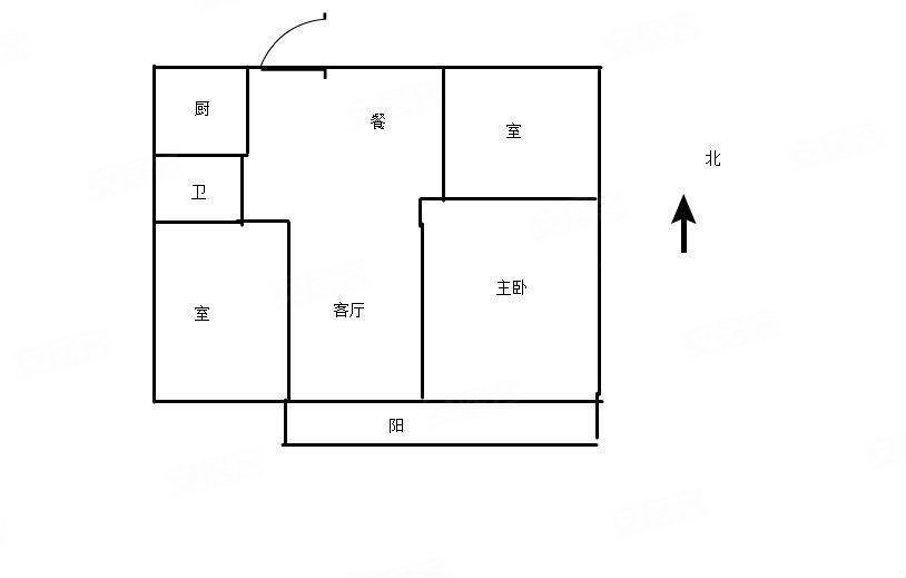 碧桂园中南双玺3室2厅1卫108㎡南北102万