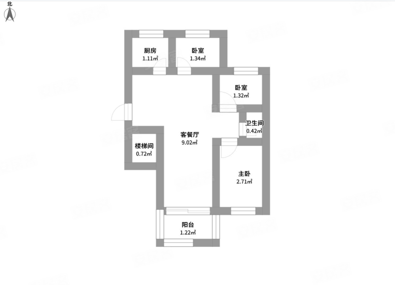 花山府第3室2厅1卫112.08㎡南北88万