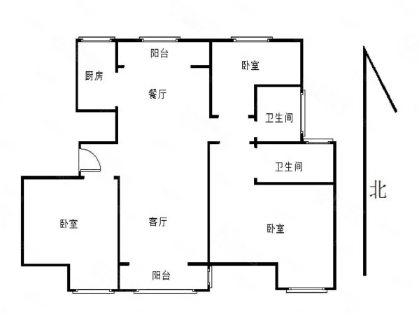 坤禧天安世家(一期)3室2厅2卫131㎡南北75万