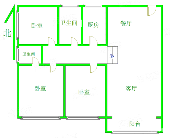 邢钢东生活区3室2厅2卫158.33㎡南北85万