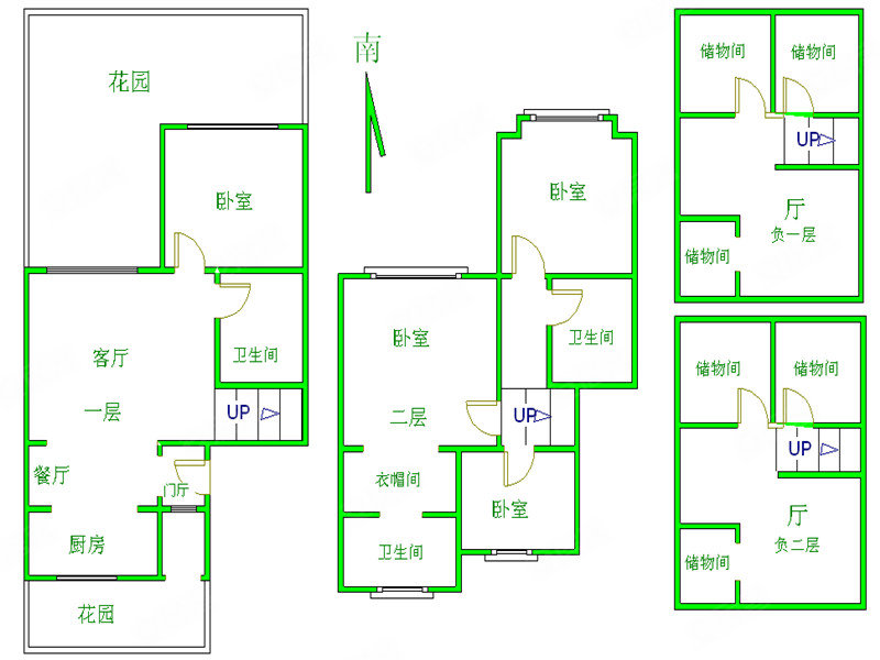 天恒乐墅4室2厅3卫184.15㎡南北575万