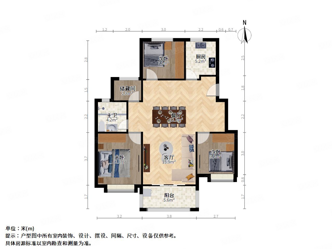 洋房,湖景房,拎包入住,价格可谈,正荣悦岚山二手房,165万,3室2厅,1卫