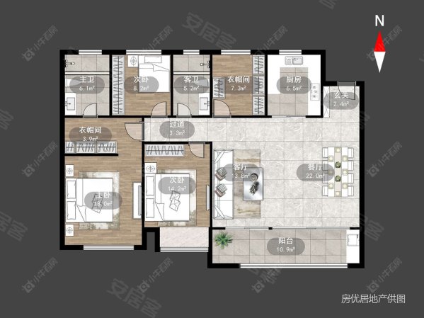 景瑞天玺 景瑞望府次新小区 4室双卫生间 带有车位价格可议