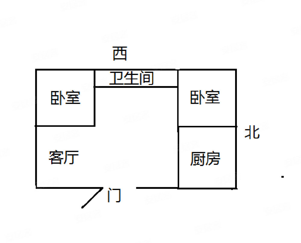 西郡名苑2室1厅2卫109㎡南北66万