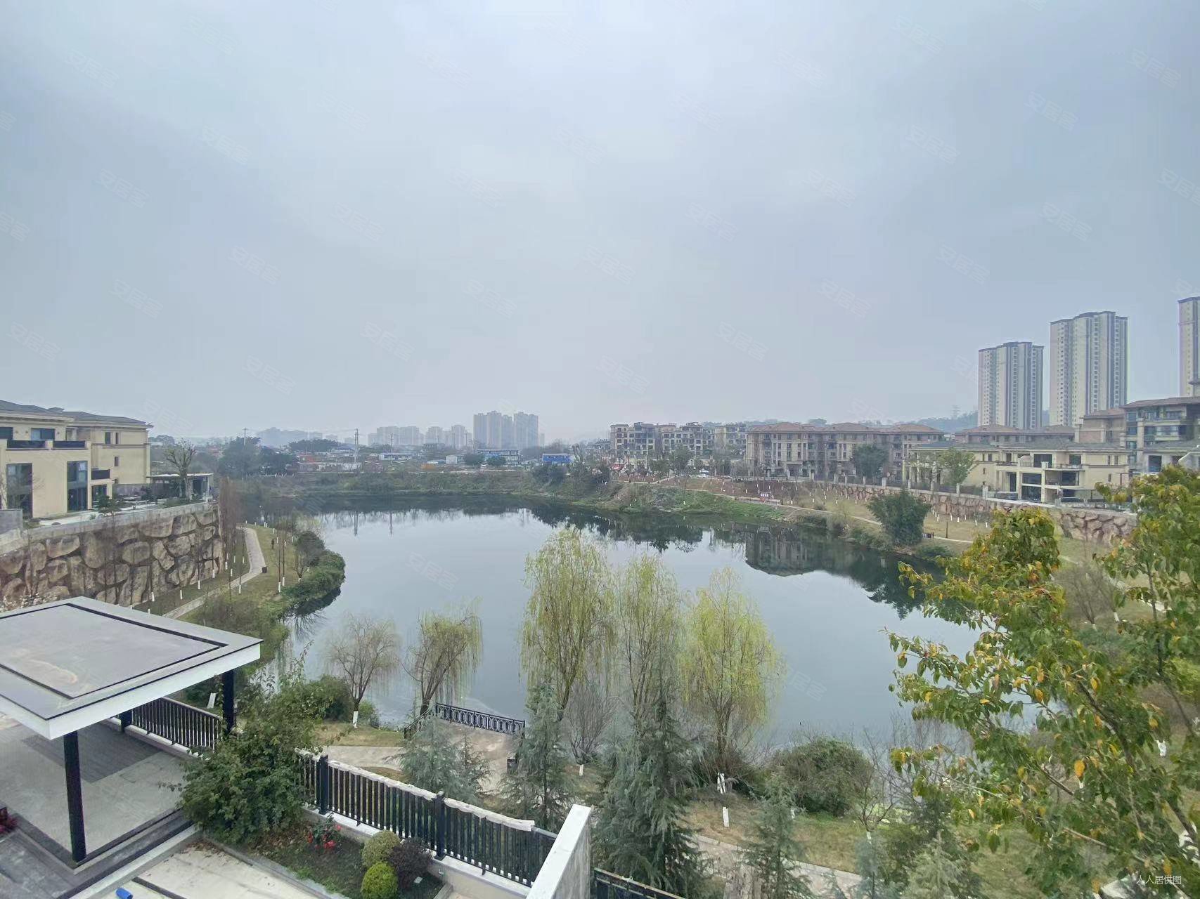 一线湖边独栋出售 带300平大花园 花园直接到湖,恒大麓山湖(三期)二手