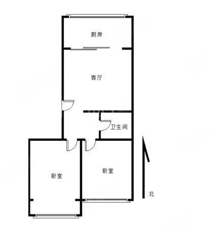 兰天居2室1厅1卫93.39㎡南北65万