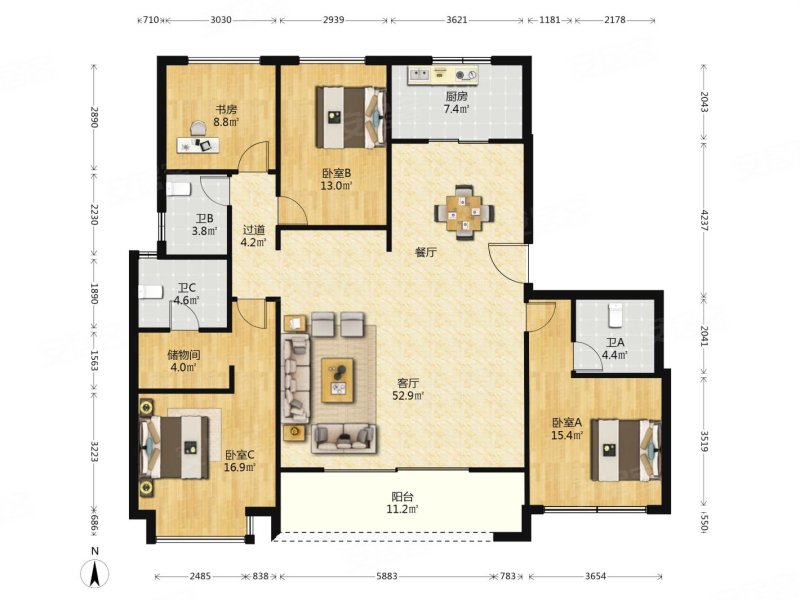 融创臻和院 奢华大平层好楼层诚心出售