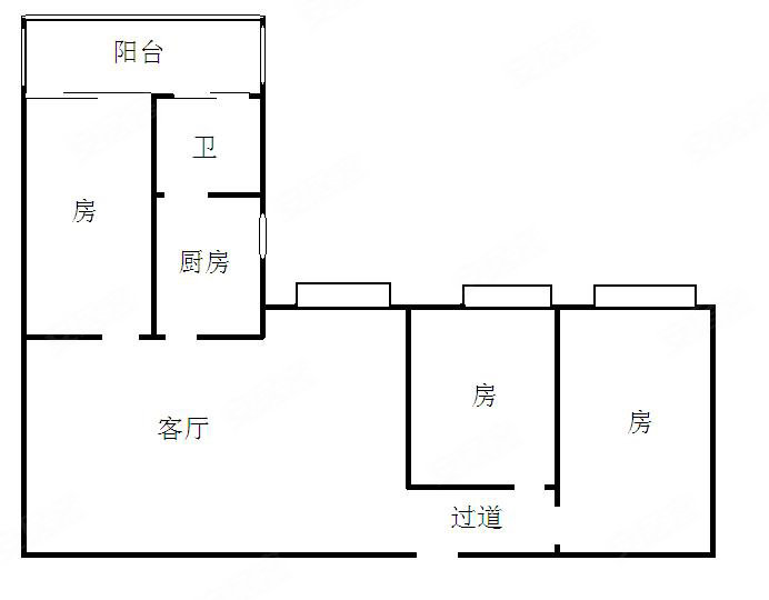 中山大学蒲园区3室1厅1卫90㎡南北650万