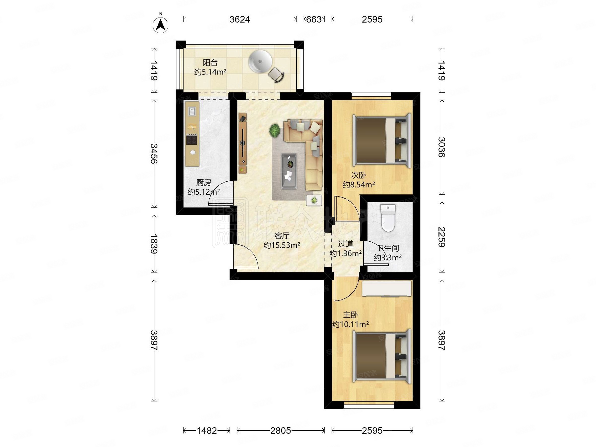 交易有保单安心购必看好房阳光星苑南区2室1厅