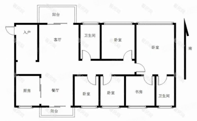 凤凰花苑5室2厅2卫139.36㎡东南550万