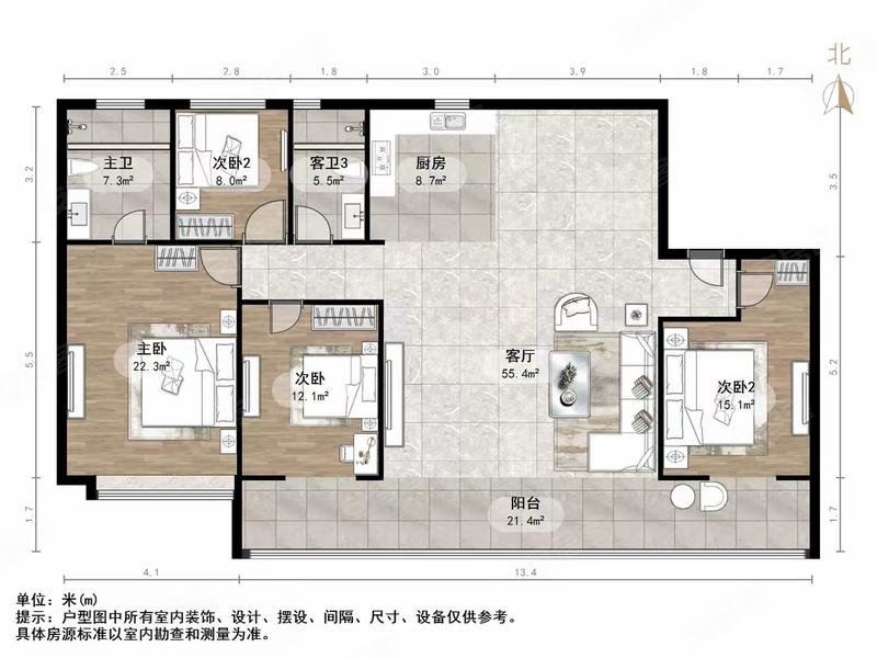 广州龙湖天奕户型图片