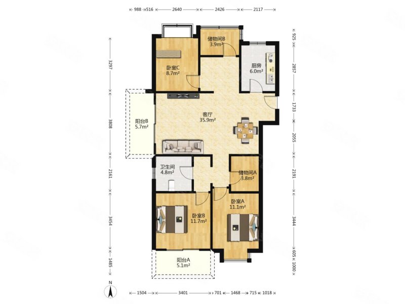 保利罗兰香谷 正规商品房 满五   高楼层视野好 出行方便