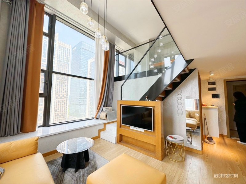 物业租售 融创壹号院loft公寓 政务区天鹅湖景房边户采光足