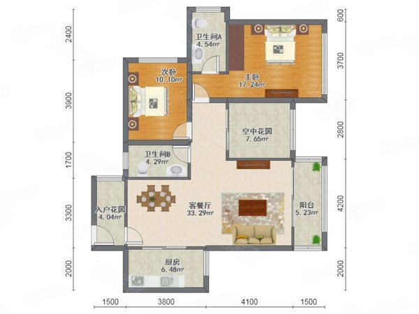 【多图】华发蔚蓝堡,唐家湾租房,华发蔚蓝堡 3室2厅2卫 3500.