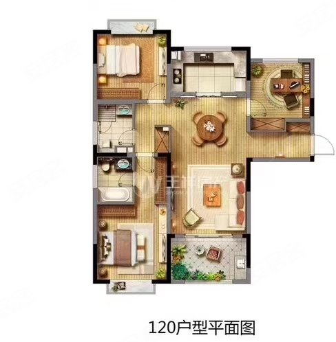 华新城璟园3室2厅2卫127㎡南北1000万