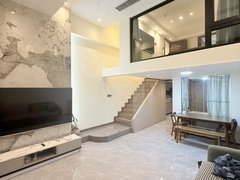 台州椒江葭沚腾达中心现代大卧室带有衣帽间的复式公寓出租房源真实图片