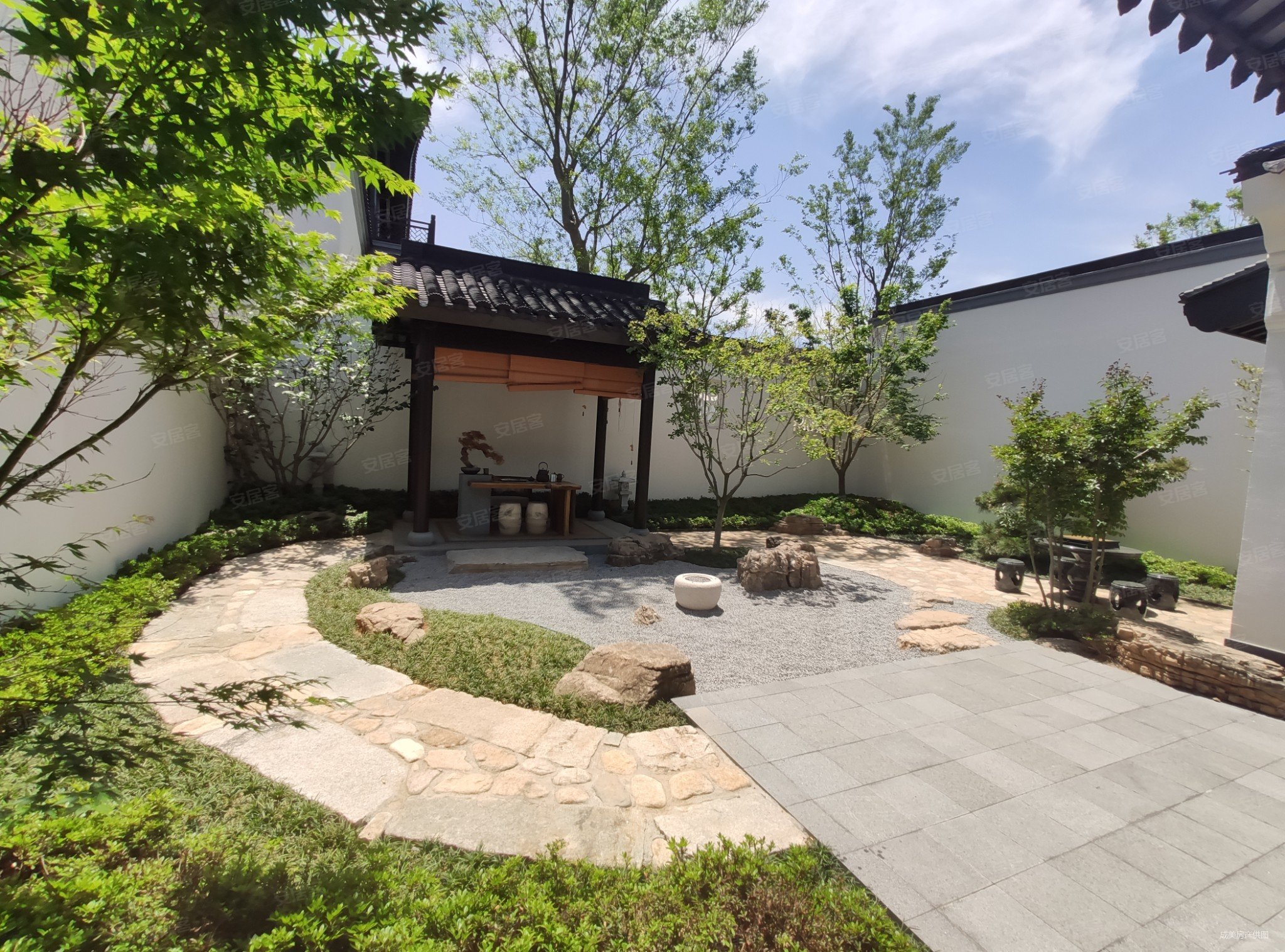 风景度假区的合院别墅威海超大庭院面积徽派风格青山绿水好环境