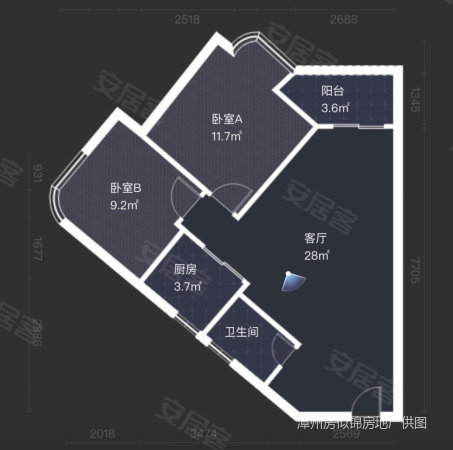 福隆城南区2室1厅1卫74㎡北78万