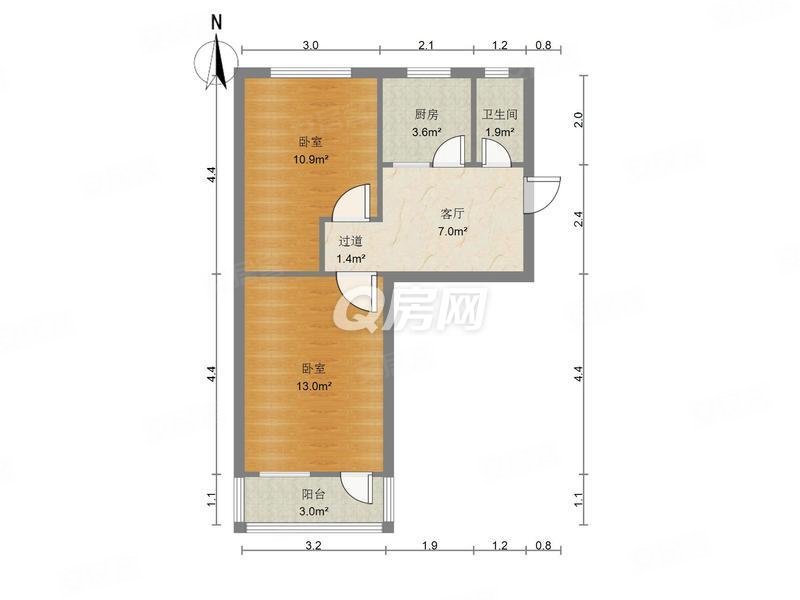 54平 90万 多层2楼 和平路 三十八本 看房方便,华泰小区二手房,90万,2