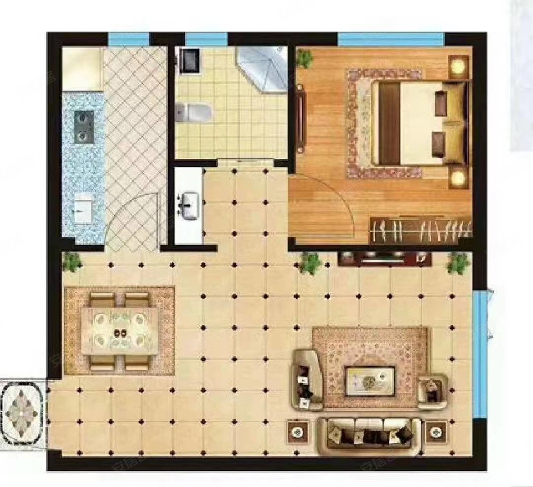 学府华庭5楼两居室拎包入住可小议可贷款qur