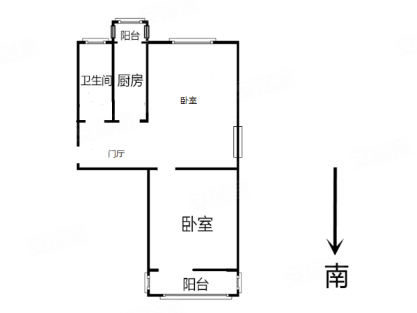 永安里小区(昌平)2室1厅1卫72.98㎡南北199万