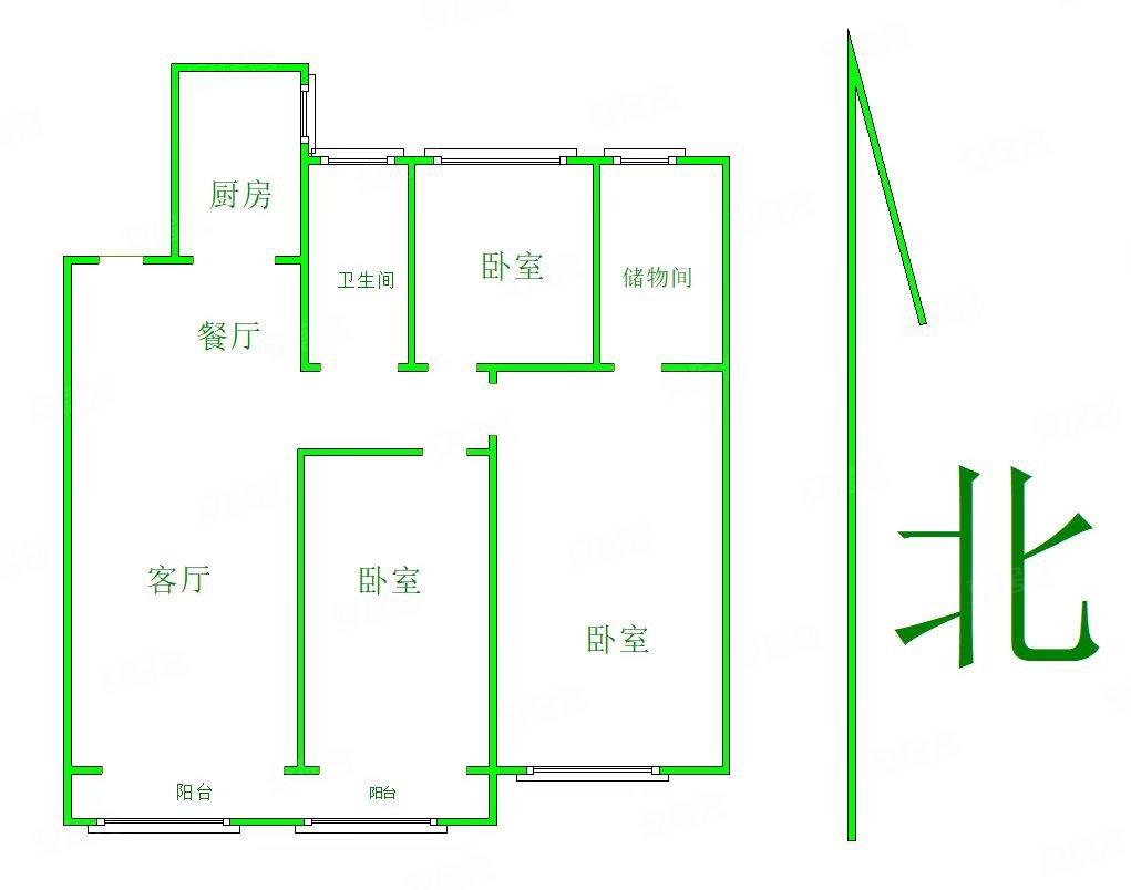 中梁首府(莱西)3室2厅2卫120㎡南78万