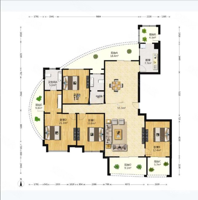 星洲国际 装修好 房龄新 满五 南北通透 购物方便