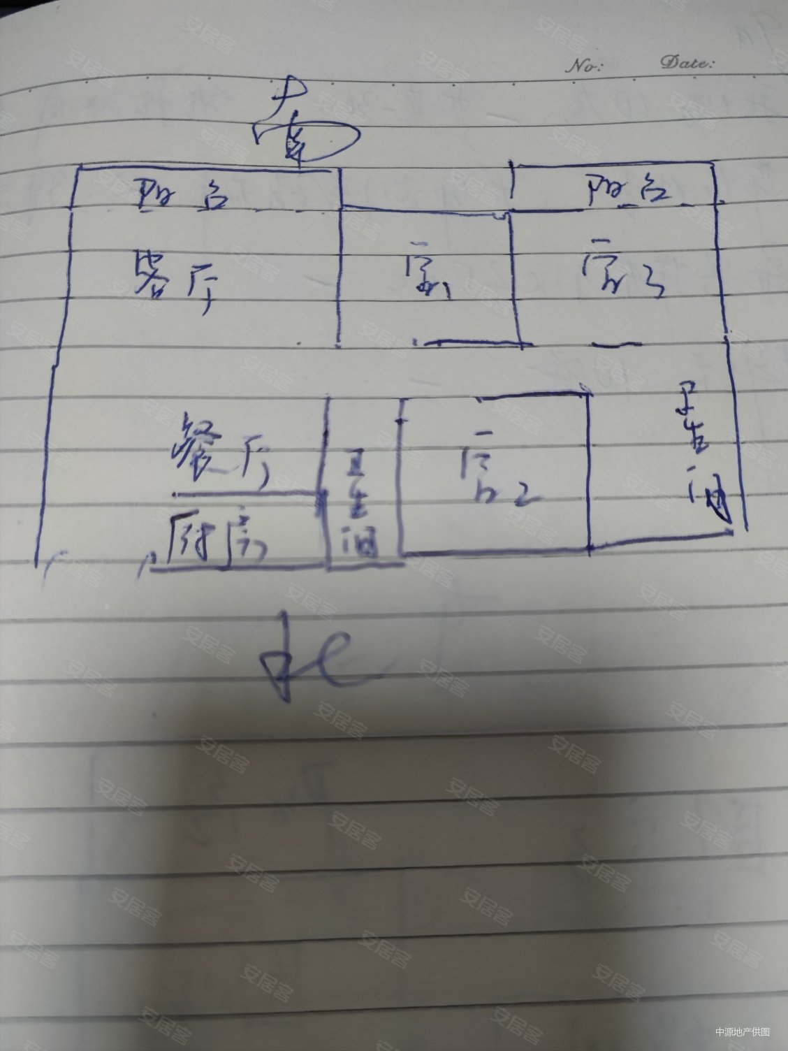 中电怡和苑3室2厅2卫141㎡南北72.8万