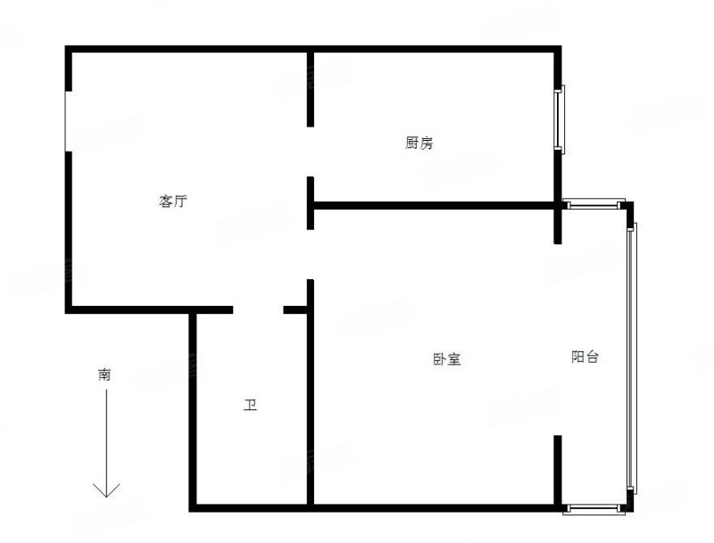 正康里1室1厅1卫57.72㎡南70万