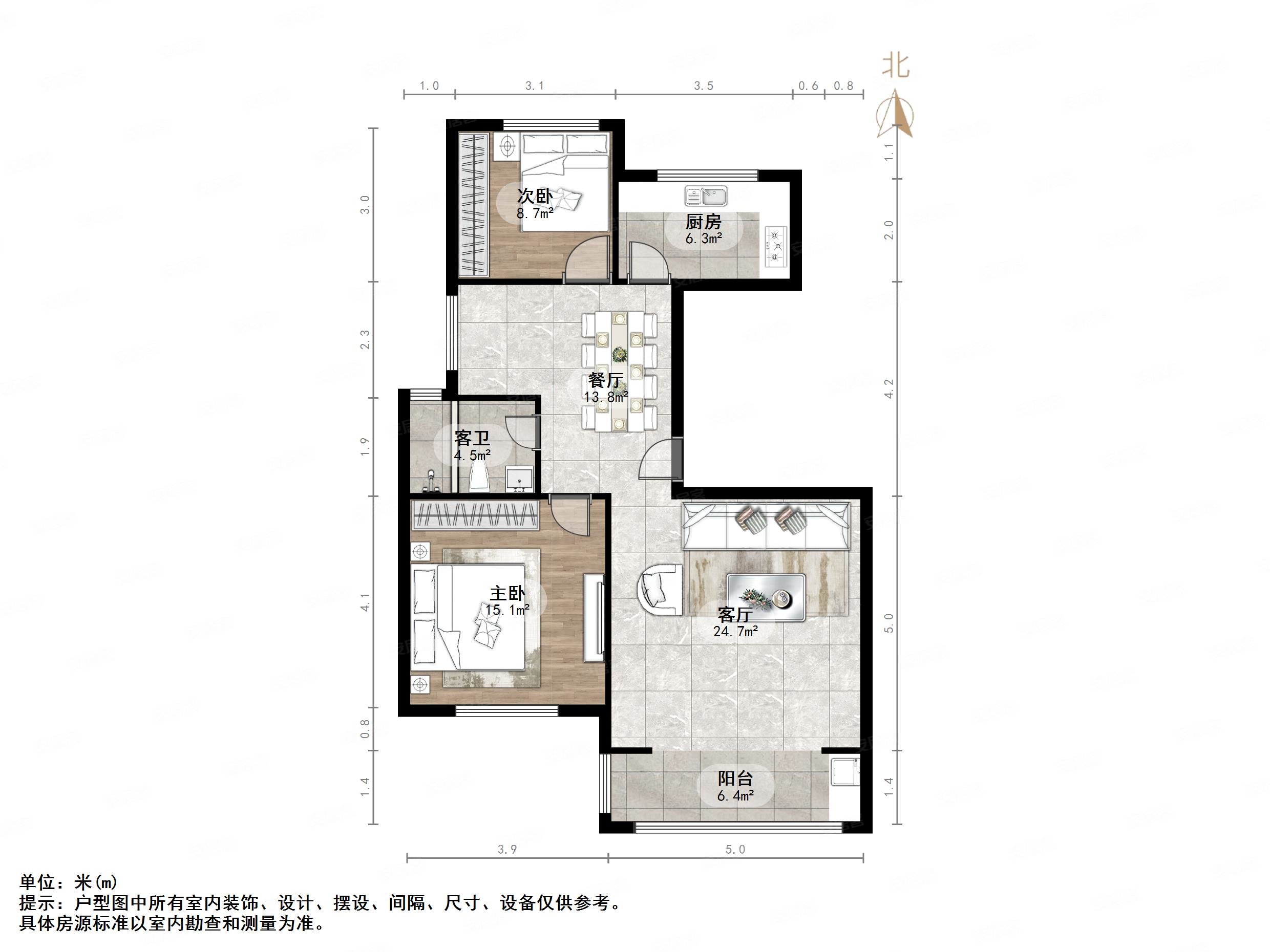 西苑景润园2室2厅1卫109.54㎡南170万