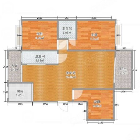 古镇公元3室2厅1卫120㎡南北75万