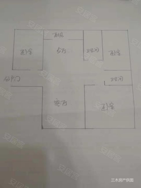 云锦苑小区3室2厅2卫130㎡南北66万