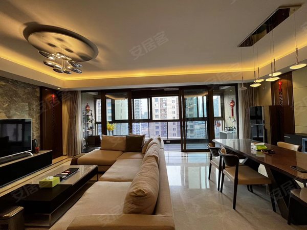 上海杨浦东外滩翡丽云邸本人实勘,杨浦滨江豪宅首租,一梯一户,高区4房