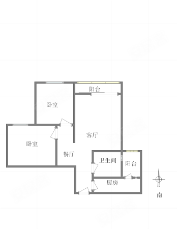 沉香苑2室1厅1卫65.93㎡南61万