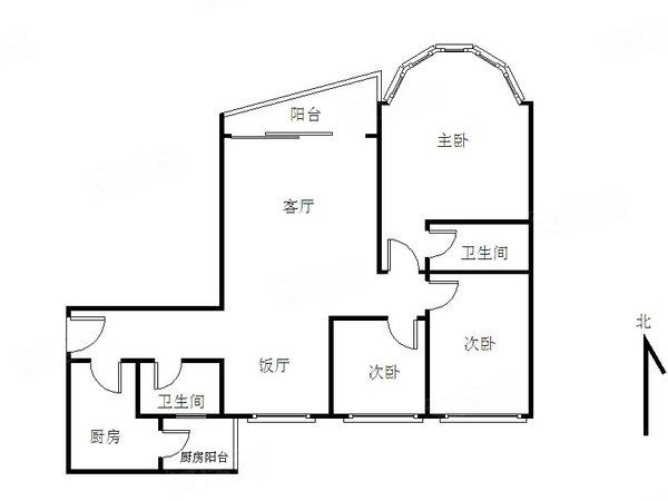 广州天河棠下骏景花园骏景花园 3 房  103.88 方出租房源真实图片