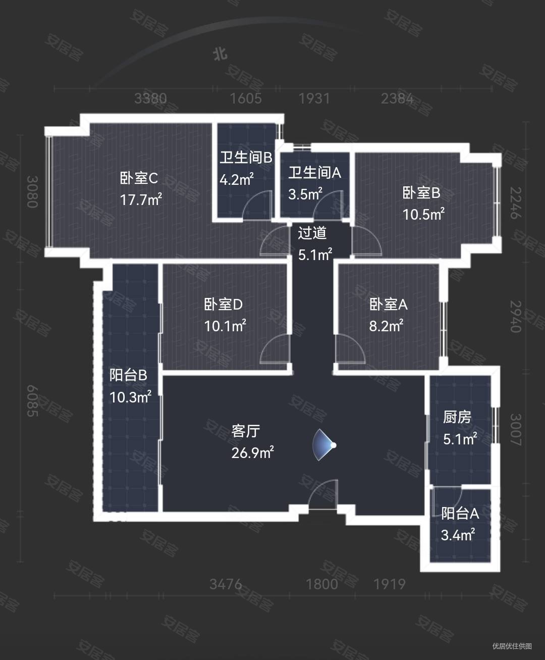 龙湖香港置地学樘府一楼带前后花园约 80,全中庭